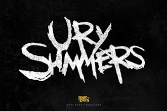 design hardcore, punk, thrash, stoner, doom band logo