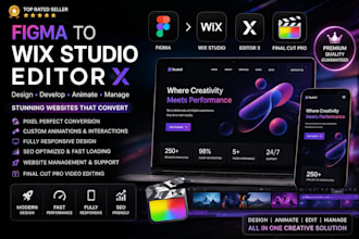 figma to wix studio editor x final cut pro custom animation website manager