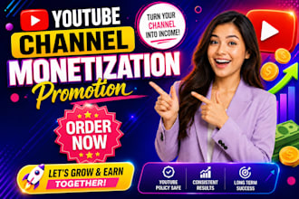 do complete youtube channel monetization for promotion