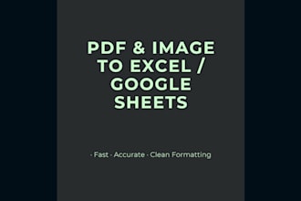 convert PDF or image files to excel or google sheets accurately