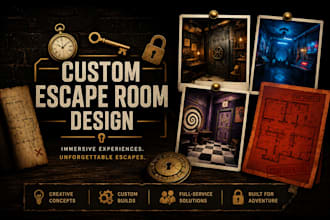 create custom escape room puzzle stories and mysteries games for events teams