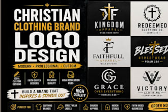 create professional christian clothing brand logo design