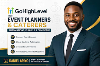 setup gohighlevel ghl for event planners caterers and wedding vendors