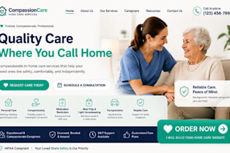 build home care website acregiver website healthcare agency website