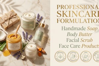 formulate professional soap, body butter, scrub and face care product