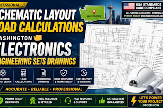 provide schematic layout, load calculations washington electronics engineering