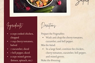 make the menu of foods