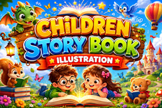 children story book illustration children story children story book illustration