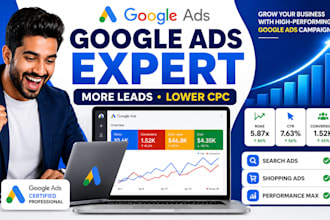 setup and manage google ads PPC campaigns for more leads, googie ads expert
