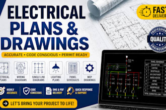 design electrical plans, wiring diagrams, mep drawings for california projects