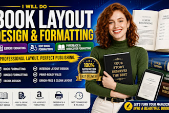 do book layout design, book formatting, ebook formatting, kdp book formatting