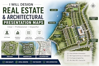 design real estate and architectural presentation maps