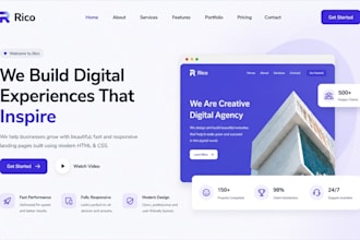 design a beautiful landing page HTML and CSS website design