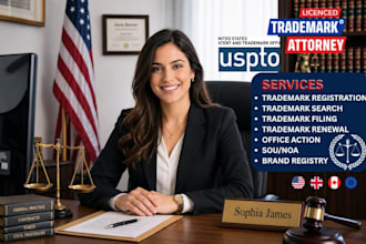 be your US trademark attorney registration, and patent filling