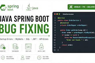 fix bugs in your java spring boot project
