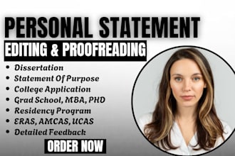 edit medical law school, residency, personal statement, grad school, sop, resume