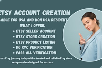 create unsuspended etsy seller account for any country etsy selfie with bank