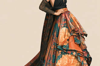 draw a fashion illustration or sketch
