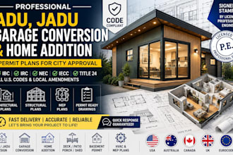 design california adu, jadu and home addition permit plans