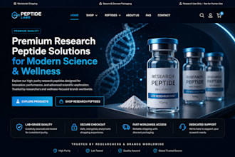 build fda compliant peptide website research peptide woocommerce peptide website