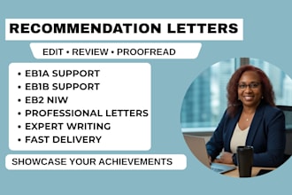 write recommendation letter for eb1a, eb1b and eb2 niw petition