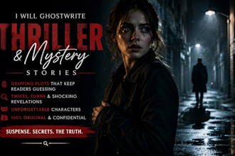 ghostwrite or rewrite best selling mystery or thriller novel