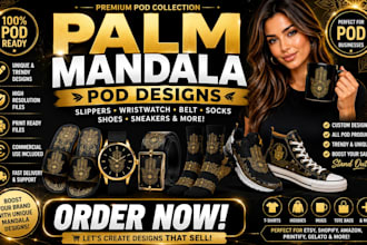 design palm mandala clippers mandala wristwatch belt socks shoe sneakers pod
