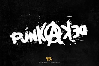 design a bold punk band logo with rebellious attitude