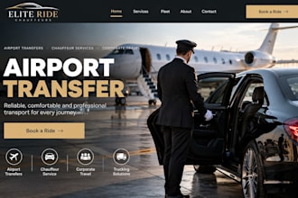 design wix chauffeur website ridehailing airport transfer trucking website