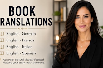 translate your book into german, french, spanish or italian