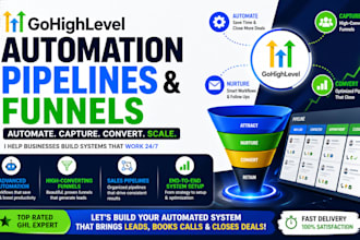 build gohighlevel ai automation, ghl sales funnels, and pipeline that converts