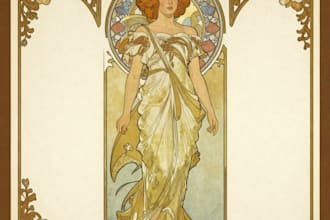 create illustrations in art nouveau style
