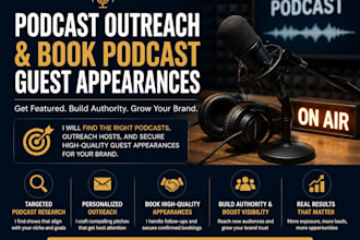 do podcast outreach and book podcast guest appearances for your brand