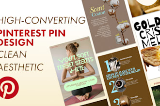 aesthetic and high converting pinterest pins design