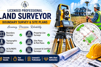 licensed professional land surveyor  boundary topography  property surveys