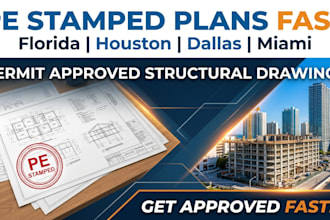 permit and pe stamped drawings for miami, houston, dallas and charlotte approval