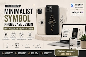 design minimalist symbol phone cases pod gooten sell on teleport hq websites