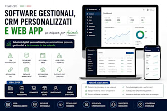 realizzo software gestionali, CRM personalizzati e dashboard aziendali