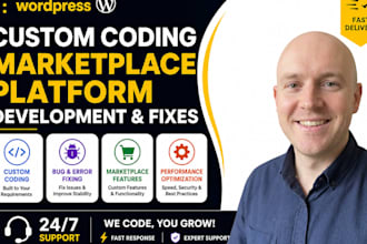develop custom multi vendor marketplace web and mobile applications from scratch