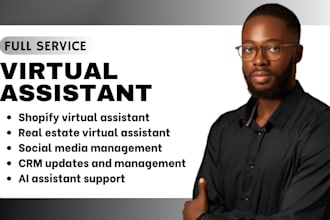 shopify and real estate virtual assistant ai and social media virtual assistant