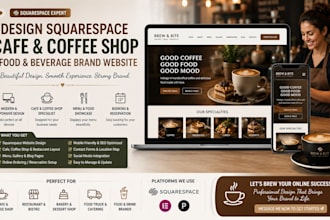 design squarespace cafe website coffee shop website food brand website