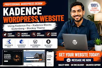 design wordpress website with kadence pro kadence block gutenberg blocksy theme