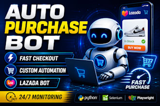 do auto purchase bot, auto buying bot, auto checkout bot amazon bot, lazada bot