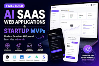 build ai saas web applications and startup mvps