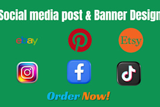 design social media post and banner