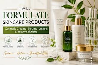 formulate skincare products cosmetic creams serums lotions and beauty