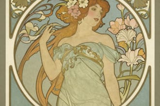 draw tarot, playing cards, or digital art in art nouveau