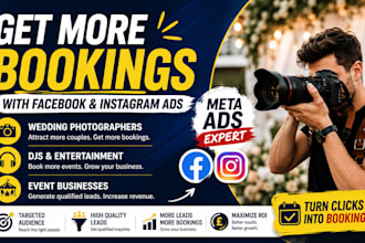run facebook and instagram ads for wedding photographers djs and event business