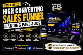 create a conversion optimized sales funnel and landing page