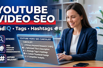 do youtube video SEO with vidiq, tubebuddy tags, and hashtags